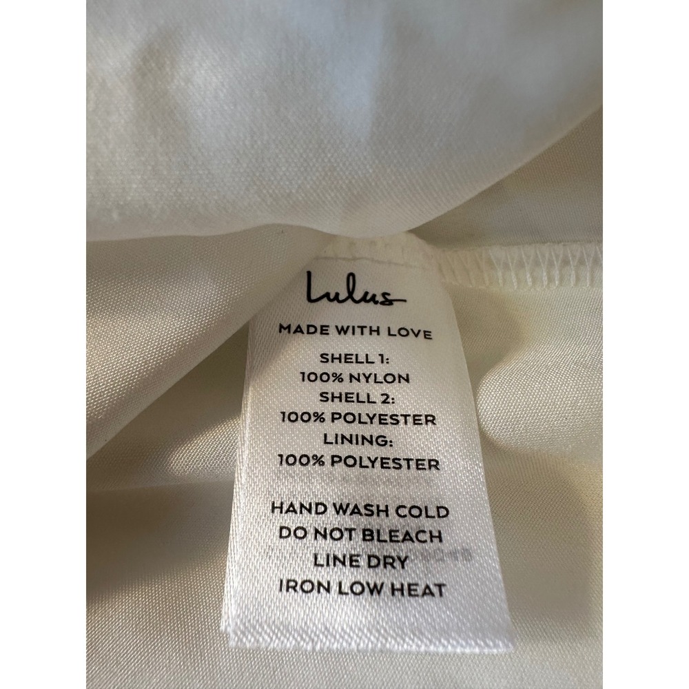 Lulus White Floral 3D Embroidered Organza Midi Dress Fairycore Woman's Large NWT - Picture 13 of 17